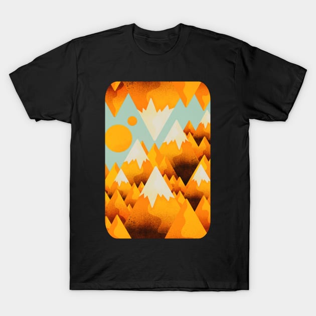 Yellow sand peaks T-Shirt by Swadeillustrations